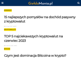'gieldomania.pl' screenshot