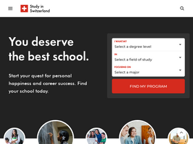 'studyinginswitzerland.com' screenshot