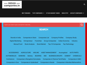 'indiancompanies.in' screenshot