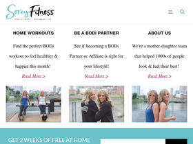 'soreyfitness.com' screenshot
