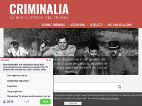 'criminalia.es' screenshot