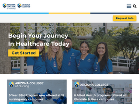 'arizonacollege.edu' screenshot