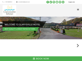 'clarysvillemotel.com' screenshot