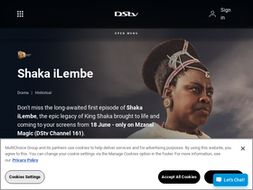 'dstv.com' screenshot