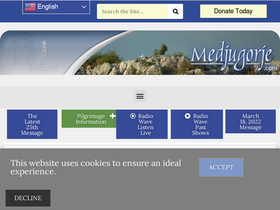 'medjugorje.com' screenshot