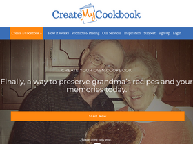 'createmycookbook.com' screenshot