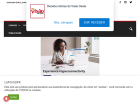 'visaooeste.com.br' screenshot