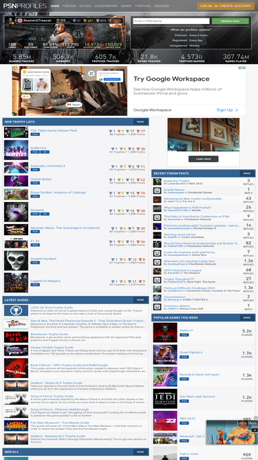 PSNProfiles • PSN Trophy Tracking, Stats, Guides & Leaderboards