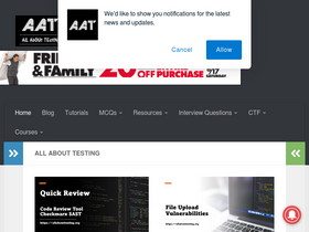 'allabouttesting.org' screenshot