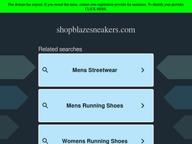 shopblazesneakers.com homepage screenshot