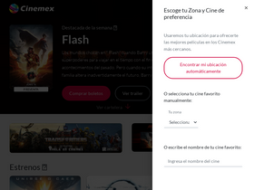 'cinemex.com' screenshot