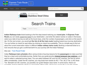 'expresstrainroute.com' screenshot
