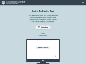 'onlinetestmaker.net' screenshot