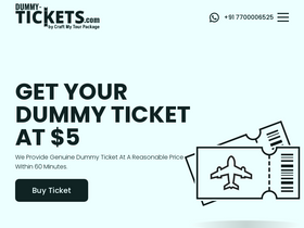 'dummy-tickets.com' screenshot