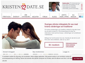 'kristendate.se' screenshot