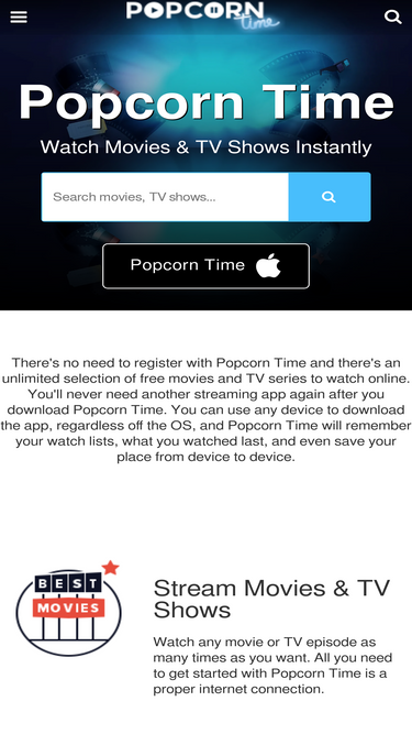 Popcorn time watch free movies and tv shows hot sale