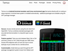 'termux.com' screenshot