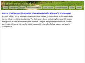 'foodforbreastcancer.com' screenshot