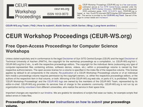 'ceur-ws.org' screenshot