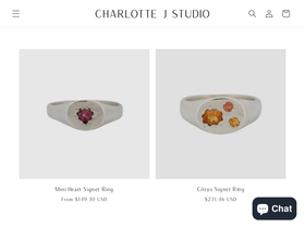 charlottejstudio.com homepage screenshot
