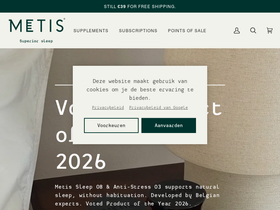 Metis Supplements homepage screenshot