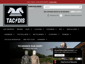 'tacticaldistributors.com' screenshot
