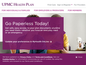 'upmchealthplan.com' screenshot