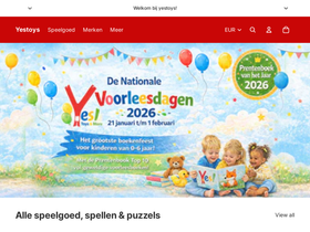 Yes! Toys & More homepage screenshot