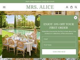 'mrsalice.com' screenshot
