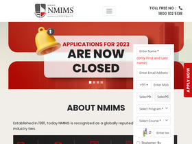 'nmimscet.in' screenshot