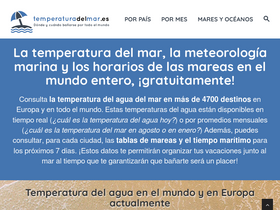 'temperaturadelmar.es' screenshot