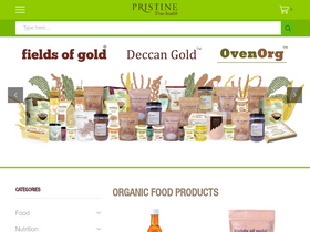 'pristineorganics.com' screenshot