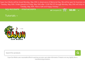 'cajungunworks.com' screenshot