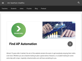 'mrbartonmaths.com' screenshot