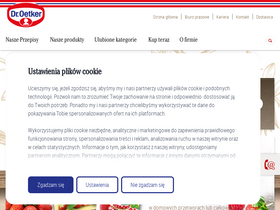 'oetker.pl' screenshot