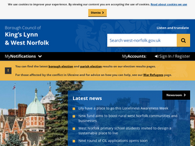 'west-norfolk.gov.uk' screenshot