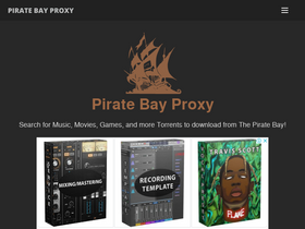 'piratebayproxy.net' screenshot