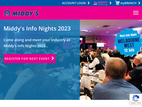 'middys.com.au' screenshot