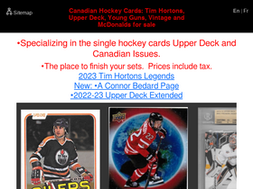'canadianhockeycards.com' screenshot