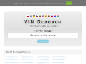 'vindecoder.pl' screenshot