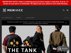 meniacc.com homepage screenshot