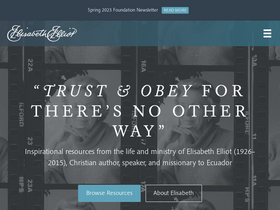 'elisabethelliot.org' screenshot