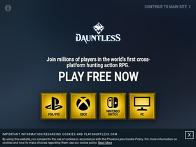 'playdauntless.com' screenshot