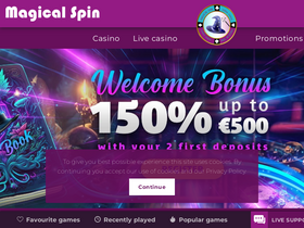 'magicalspin.com' screenshot