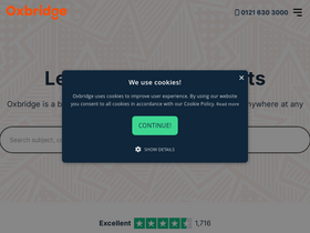 'oxbridgehomelearning.uk' screenshot