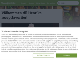 'receptfavoriter.se' screenshot