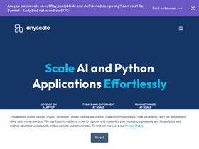 'anyscale.com' screenshot