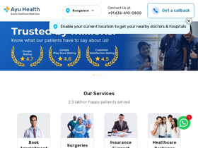 'ayu.health' screenshot