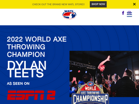 'worldaxethrowingleague.com' screenshot