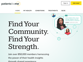 'patientslikeme.com' screenshot